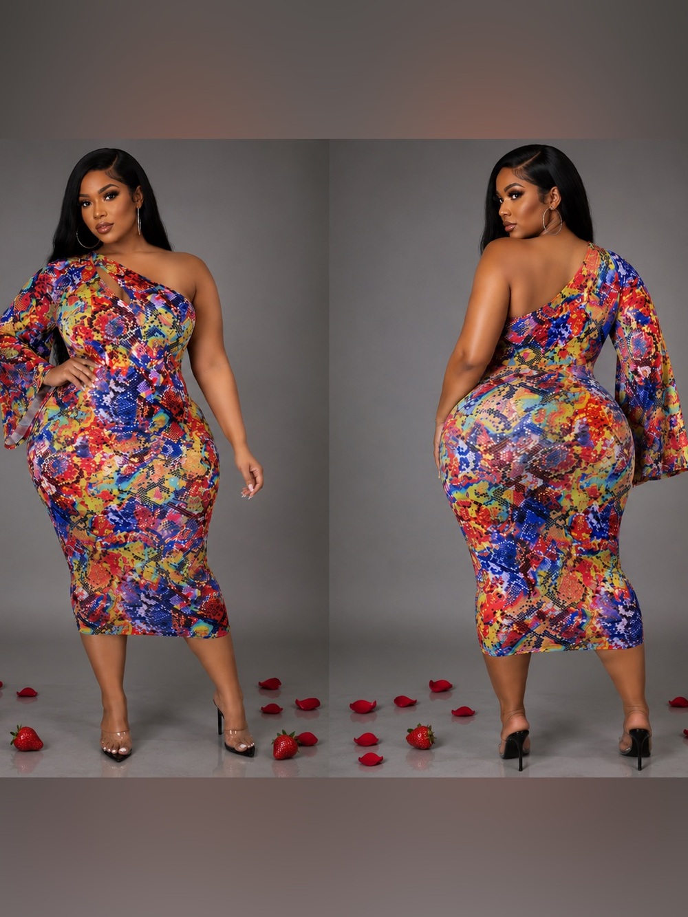 Plus Size Multicolored Dress